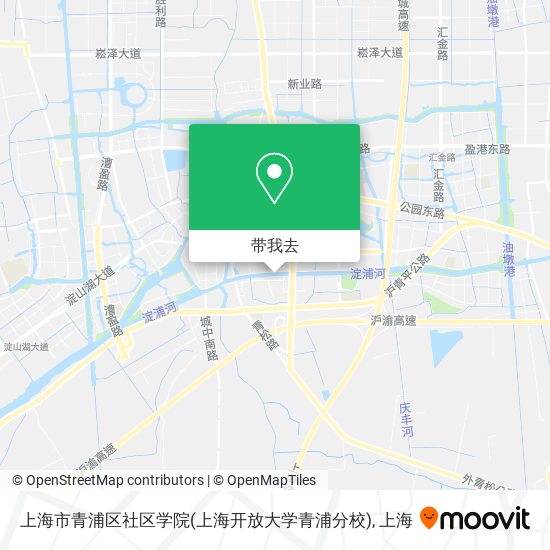 上海市青浦区社区学院(上海开放大学青浦分校)地图