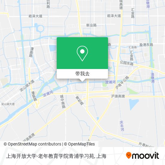 上海开放大学-老年教育学院青浦学习苑地图
