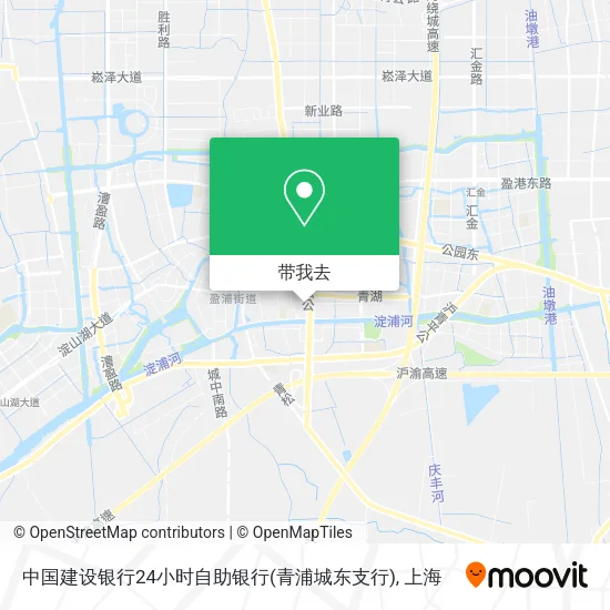 中国建设银行24小时自助银行(青浦城东支行)地图