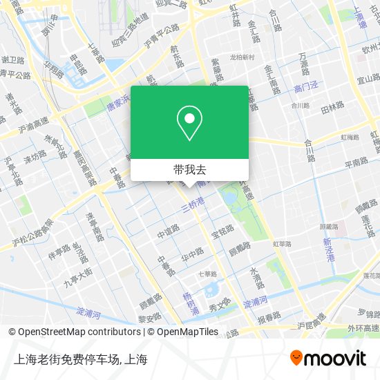 上海老街免费停车场地图