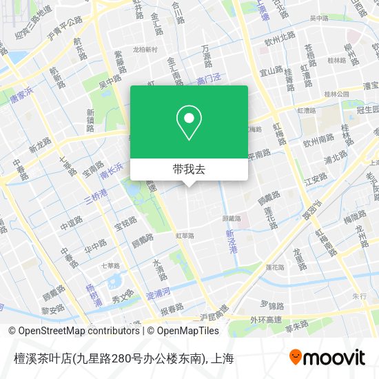 檀溪茶叶店(九星路280号办公楼东南)地图