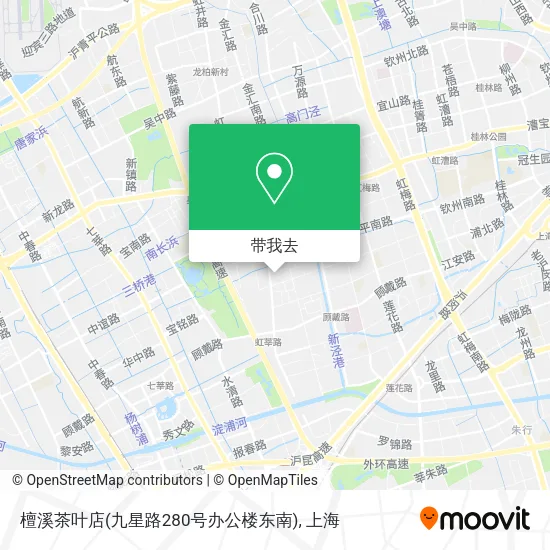 檀溪茶叶店(九星路280号办公楼东南)地图
