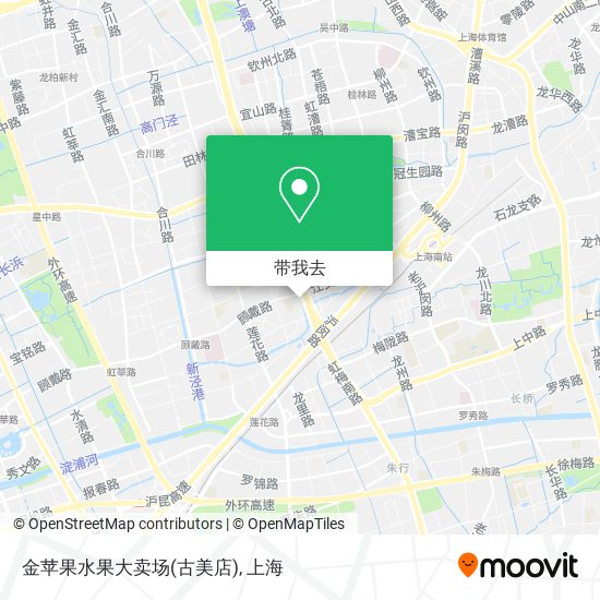 金苹果水果大卖场(古美店)地图