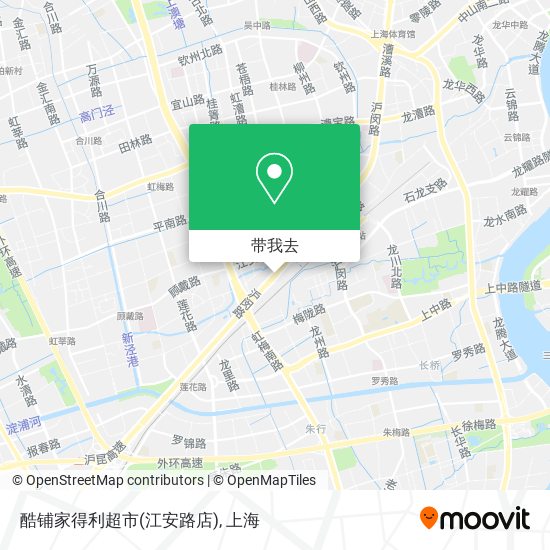 酷铺家得利超市(江安路店)地图