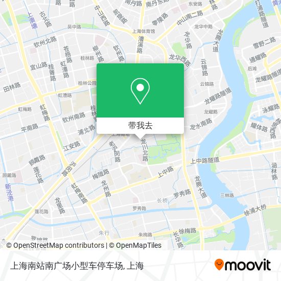 上海南站南广场小型车停车场地图
