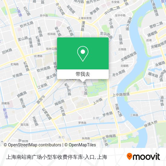 上海南站南广场小型车收费停车库-入口地图