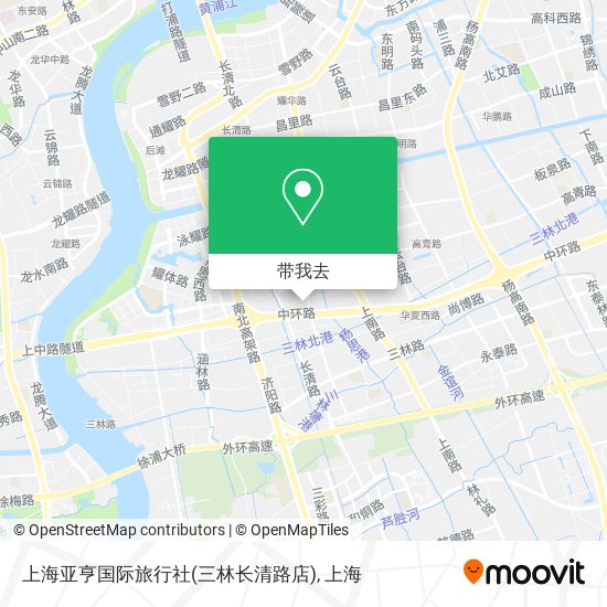 上海亚亨国际旅行社(三林长清路店)地图