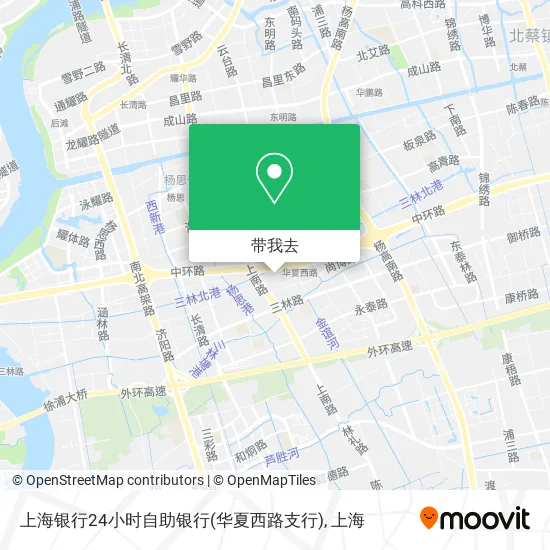 上海银行24小时自助银行(华夏西路支行)地图