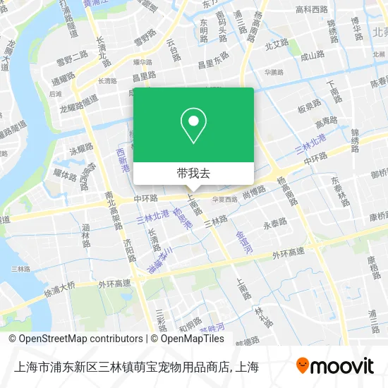 上海市浦东新区三林镇萌宝宠物用品商店地图