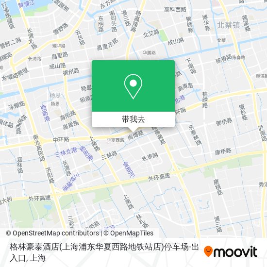 格林豪泰酒店(上海浦东华夏西路地铁站店)停车场-出入口地图
