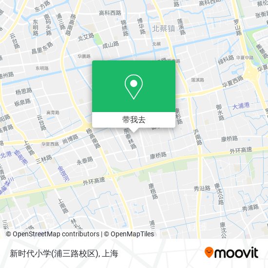 新时代小学(浦三路校区)地图