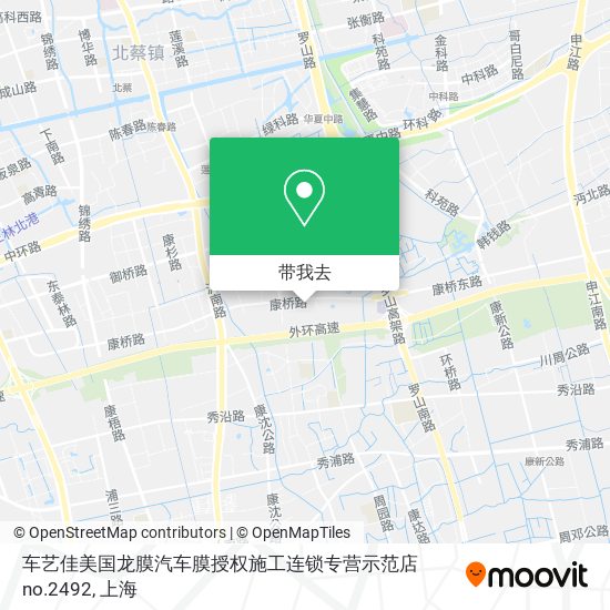 车艺佳美国龙膜汽车膜授权施工连锁专营示范店no.2492地图