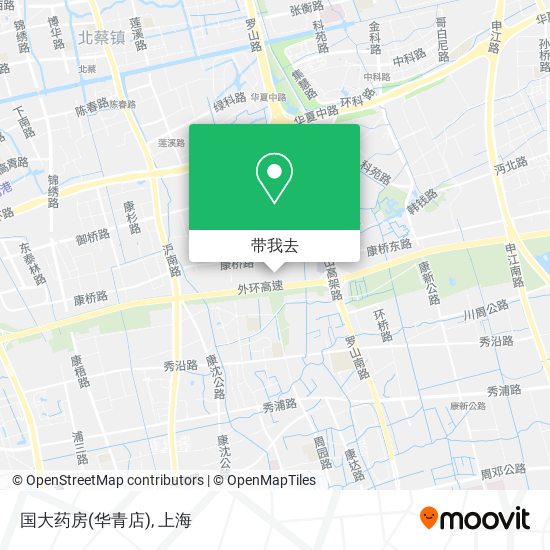 国大药房(华青店)地图