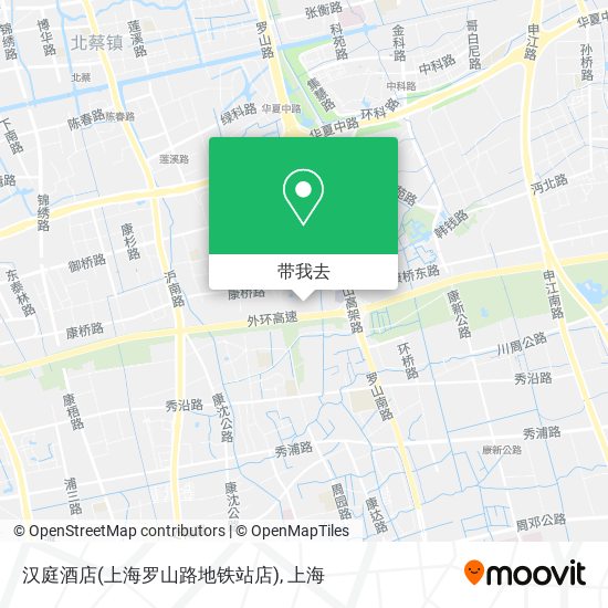 汉庭酒店(上海罗山路地铁站店)地图