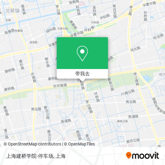 上海建桥学院-停车场地图