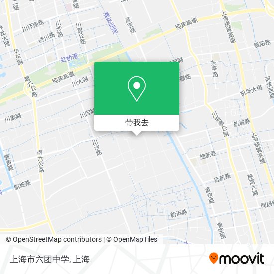 上海市六团中学地图