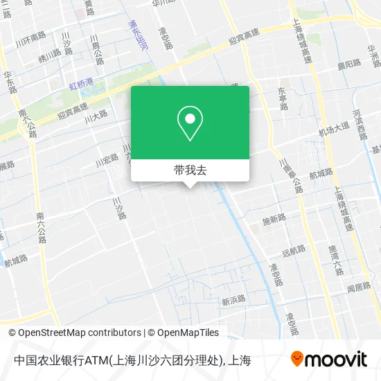 中国农业银行ATM(上海川沙六团分理处)地图