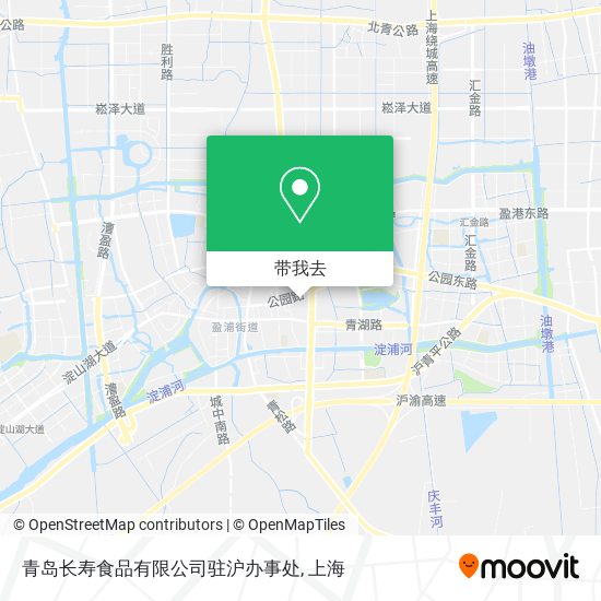 青岛长寿食品有限公司驻沪办事处地图