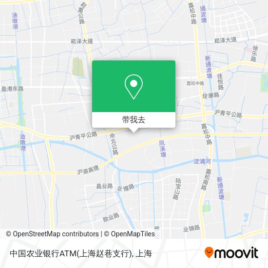 中国农业银行ATM(上海赵巷支行)地图
