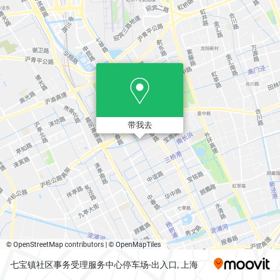 七宝镇社区事务受理服务中心停车场-出入口地图