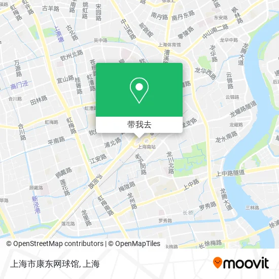 上海市康东网球馆地图