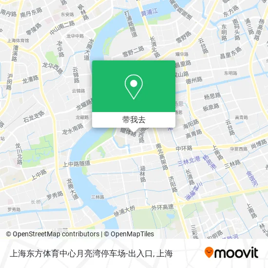 上海东方体育中心月亮湾停车场-出入口地图