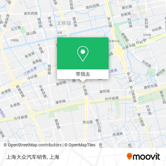 上海大众汽车销售地图