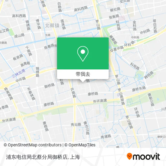 浦东电信局北蔡分局御桥店地图