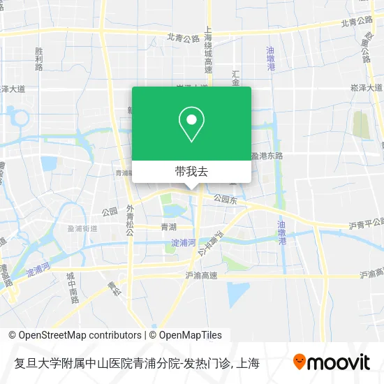 复旦大学附属中山医院青浦分院-发热门诊地图