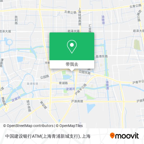 中国建设银行ATM(上海青浦新城支行)地图