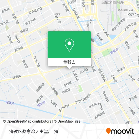 上海教区蔡家湾天主堂地图
