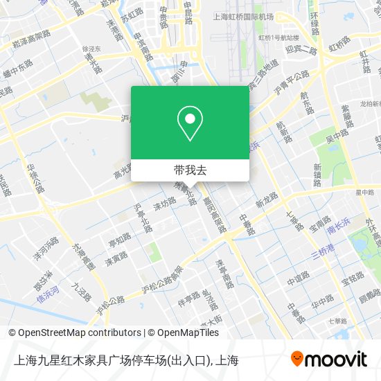 上海九星红木家具广场停车场(出入口)地图