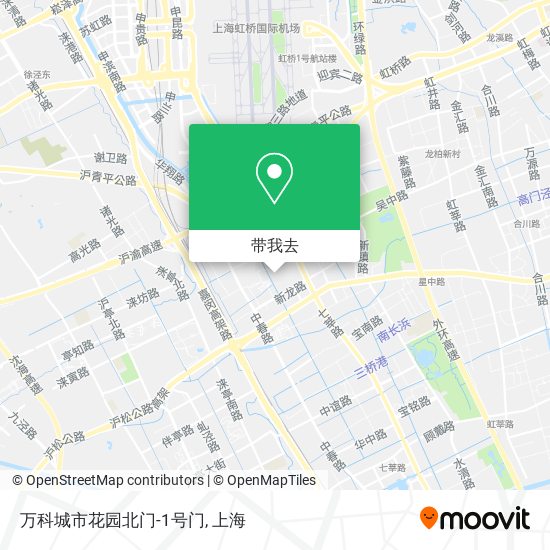 万科城市花园北门-1号门地图