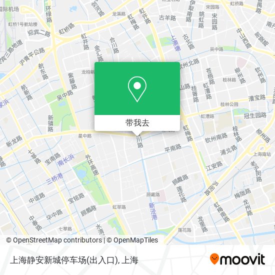 上海静安新城停车场(出入口)地图
