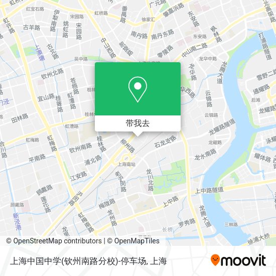 上海中国中学(钦州南路分校)-停车场地图
