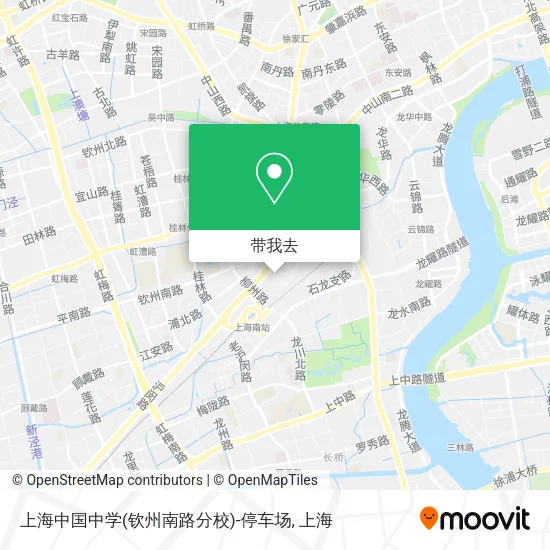 上海中国中学(钦州南路分校)-停车场地图