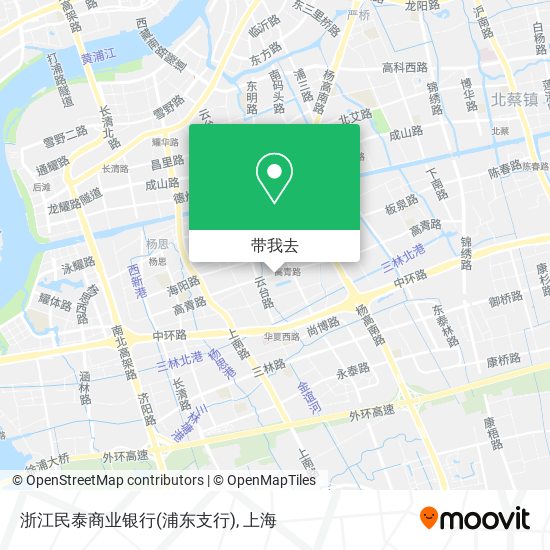浙江民泰商业银行(浦东支行)地图