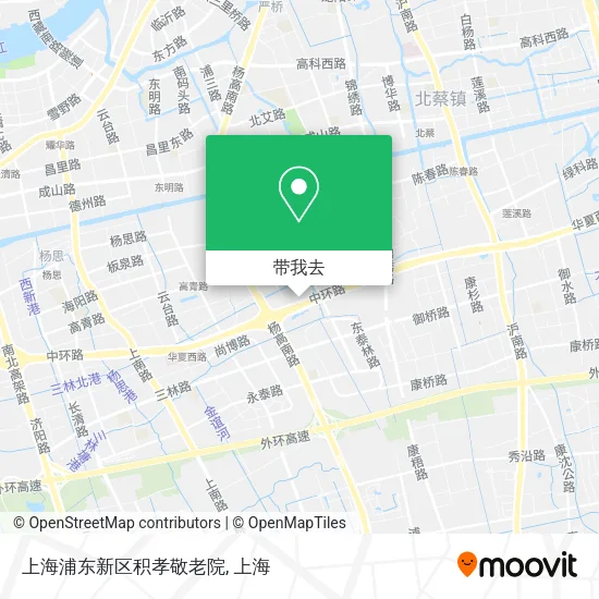 上海浦东新区积孝敬老院地图