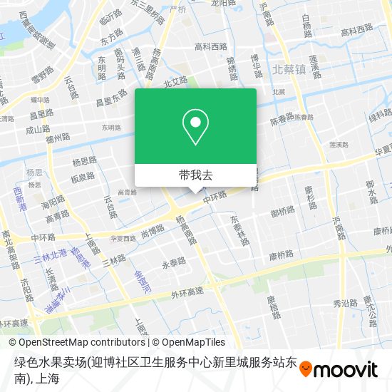 绿色水果卖场(迎博社区卫生服务中心新里城服务站东南)地图