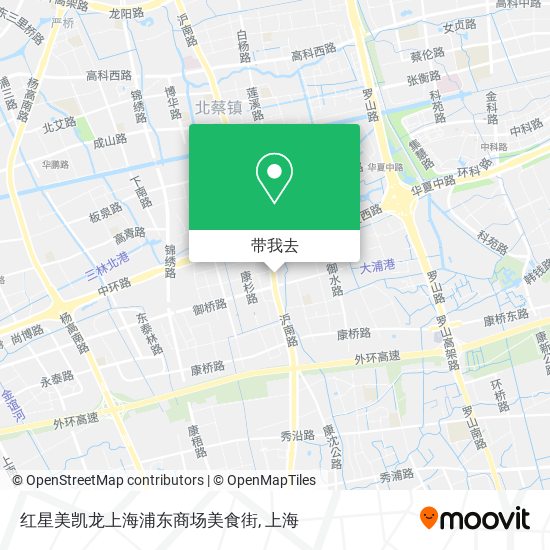 红星美凯龙上海浦东商场美食街地图
