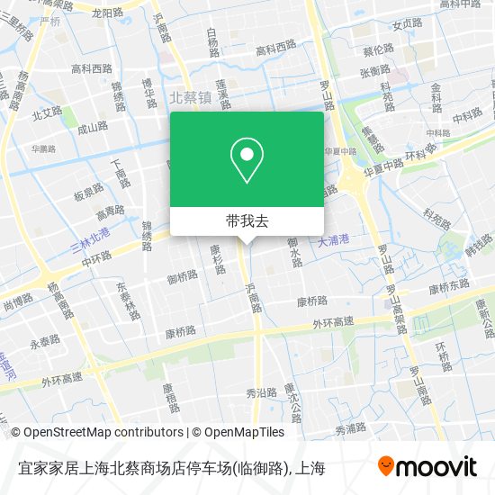 宜家家居上海北蔡商场店停车场(临御路)地图