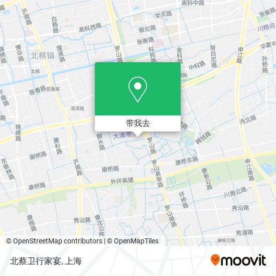 北蔡卫行家宴地图