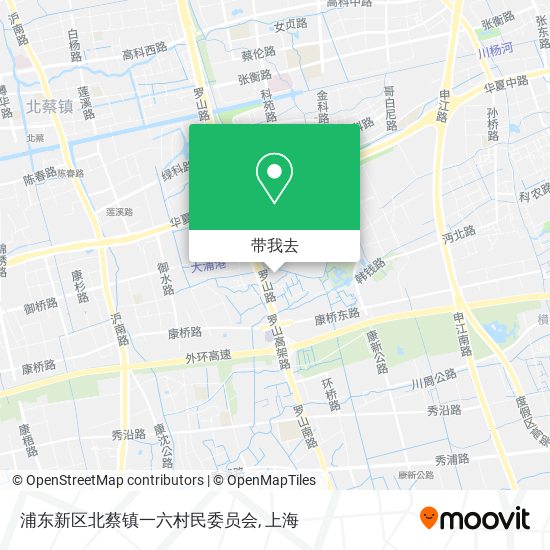 浦东新区北蔡镇一六村民委员会地图