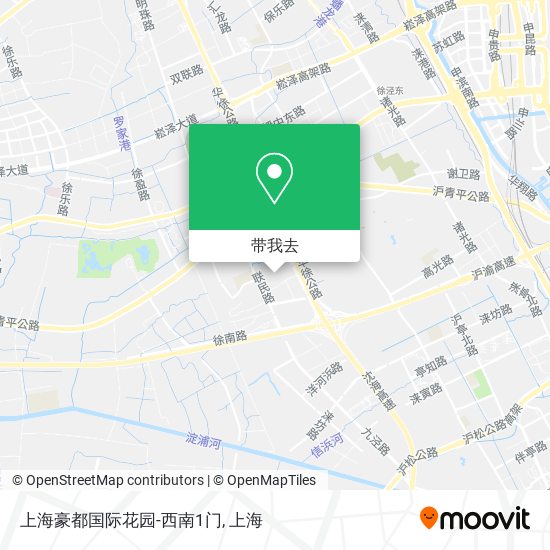 上海豪都国际花园-西南1门地图
