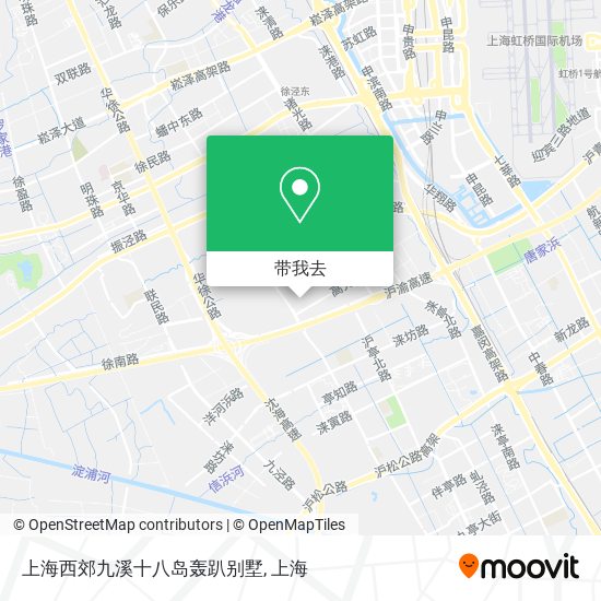 上海西郊九溪十八岛轰趴别墅地图