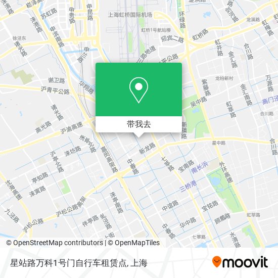 星站路万科1号门自行车租赁点地图