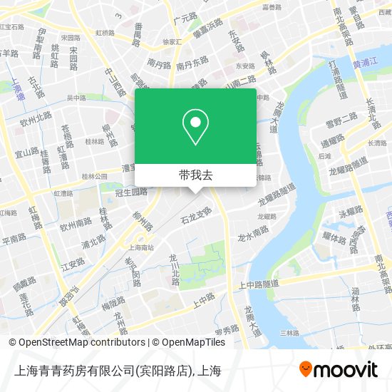 上海青青药房有限公司(宾阳路店)地图