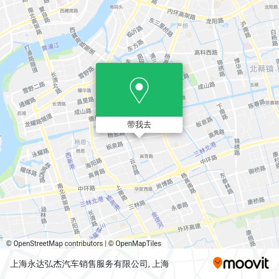 上海永达弘杰汽车销售服务有限公司地图