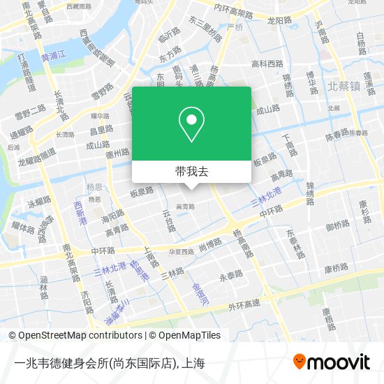 一兆韦德健身会所(尚东国际店)地图