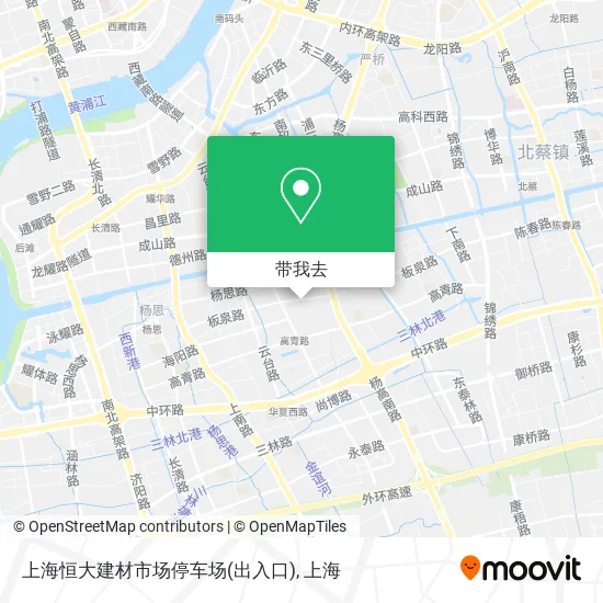 上海恒大建材市场停车场(出入口)地图